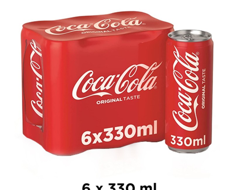 Coca Cola 33cl Sleek Can x6