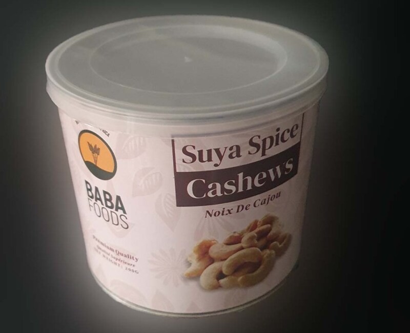 BABA FOODS SUYA SPICE CASHEWS NUT 200g AND 250g CAN x18