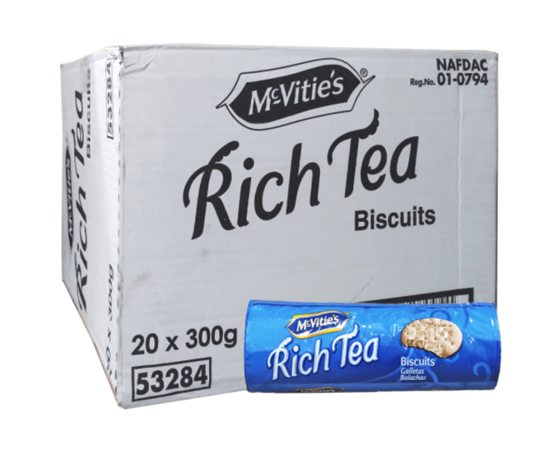 McVitie’s Rich Tea 20 x 300 gm ₦830.00 – ₦16,605.00