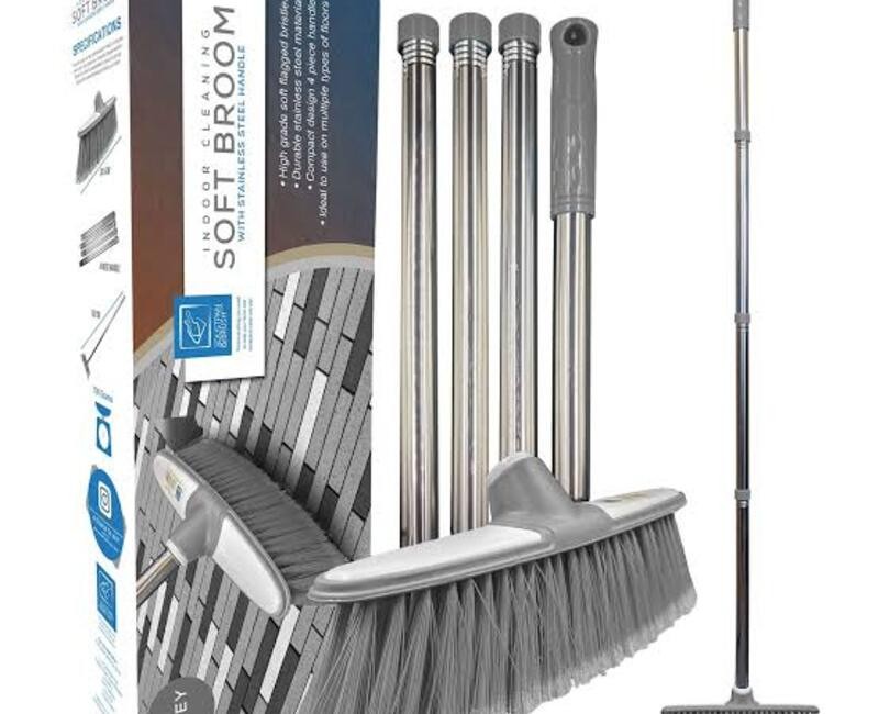 INDOOR BROOM WITH 4-PIECE STAINLESS STEEL HANDLE ₦23,260.48