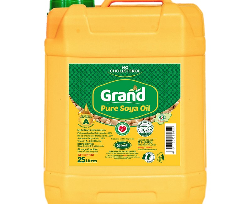 GRAND PURE SOYA OIL 25LTR ₦58,990.00