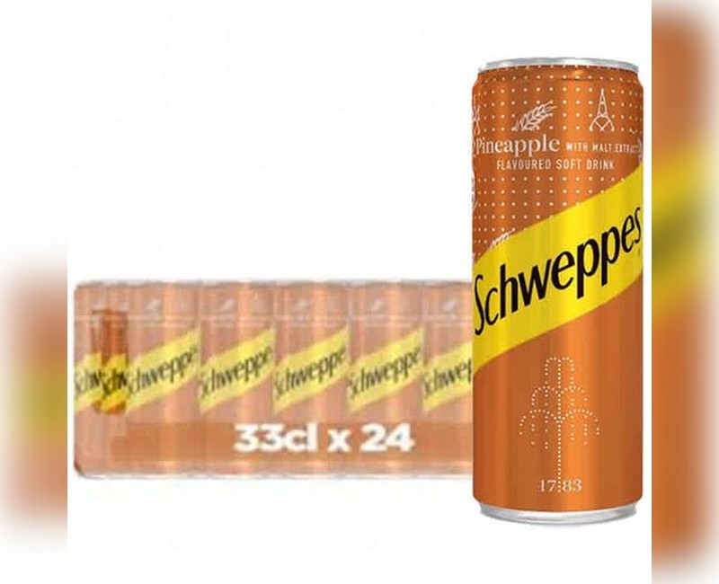 SCHWEPPES PINEAPPLE CAN (33CL x 24)