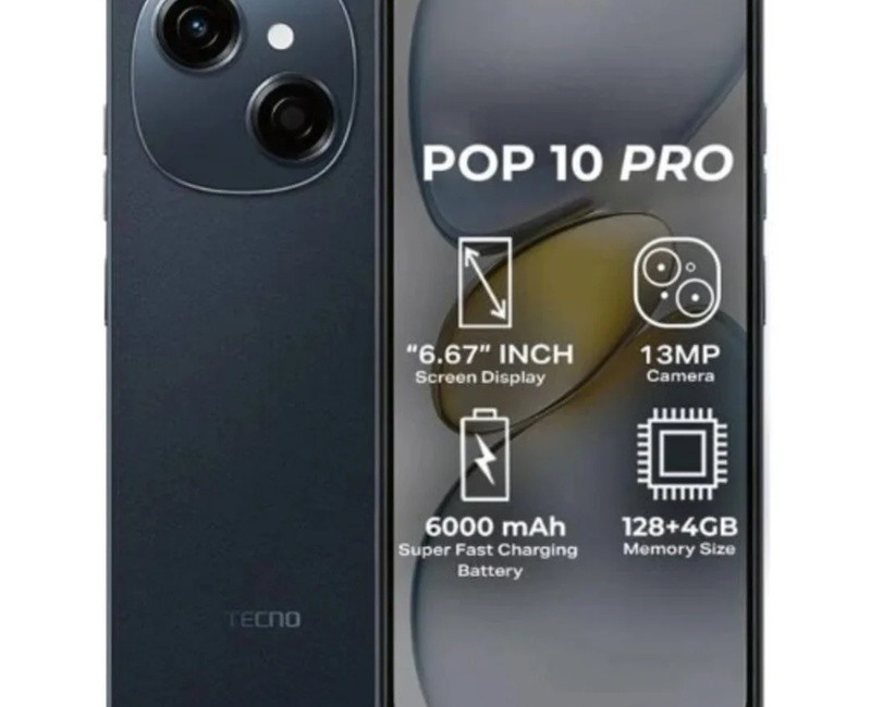 Tecno Pop10 Pro 4gb Ram, 128gb Rom