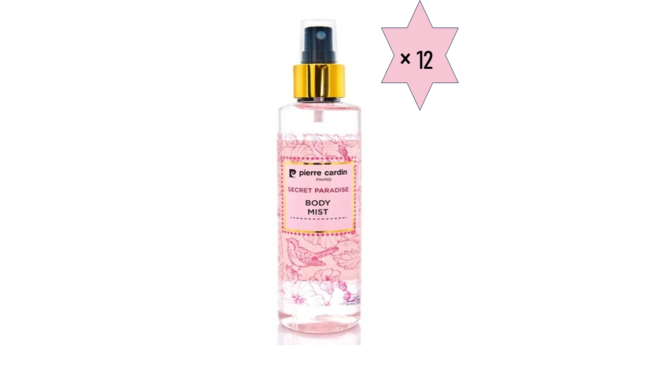 Pierre Cardin Body Mist Secret Paradise 200ml x 12