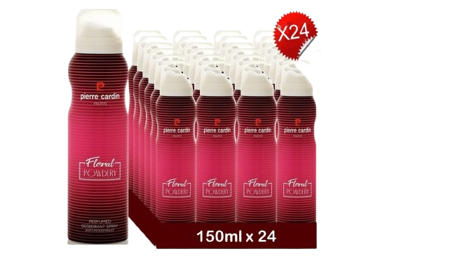 Pierre Cardin Anti-Perspirant Deodorant Floral Powdery 150ml x 24