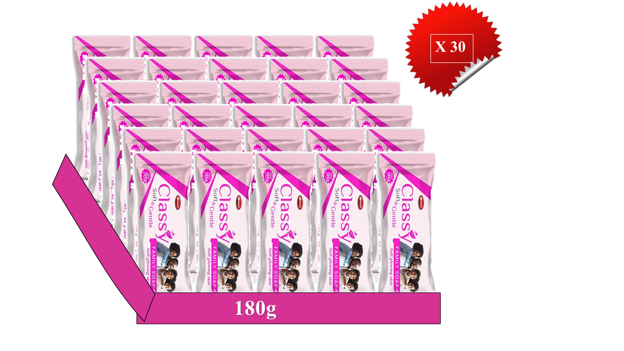 Classy Soft Glowing Skin Soap 180g x30